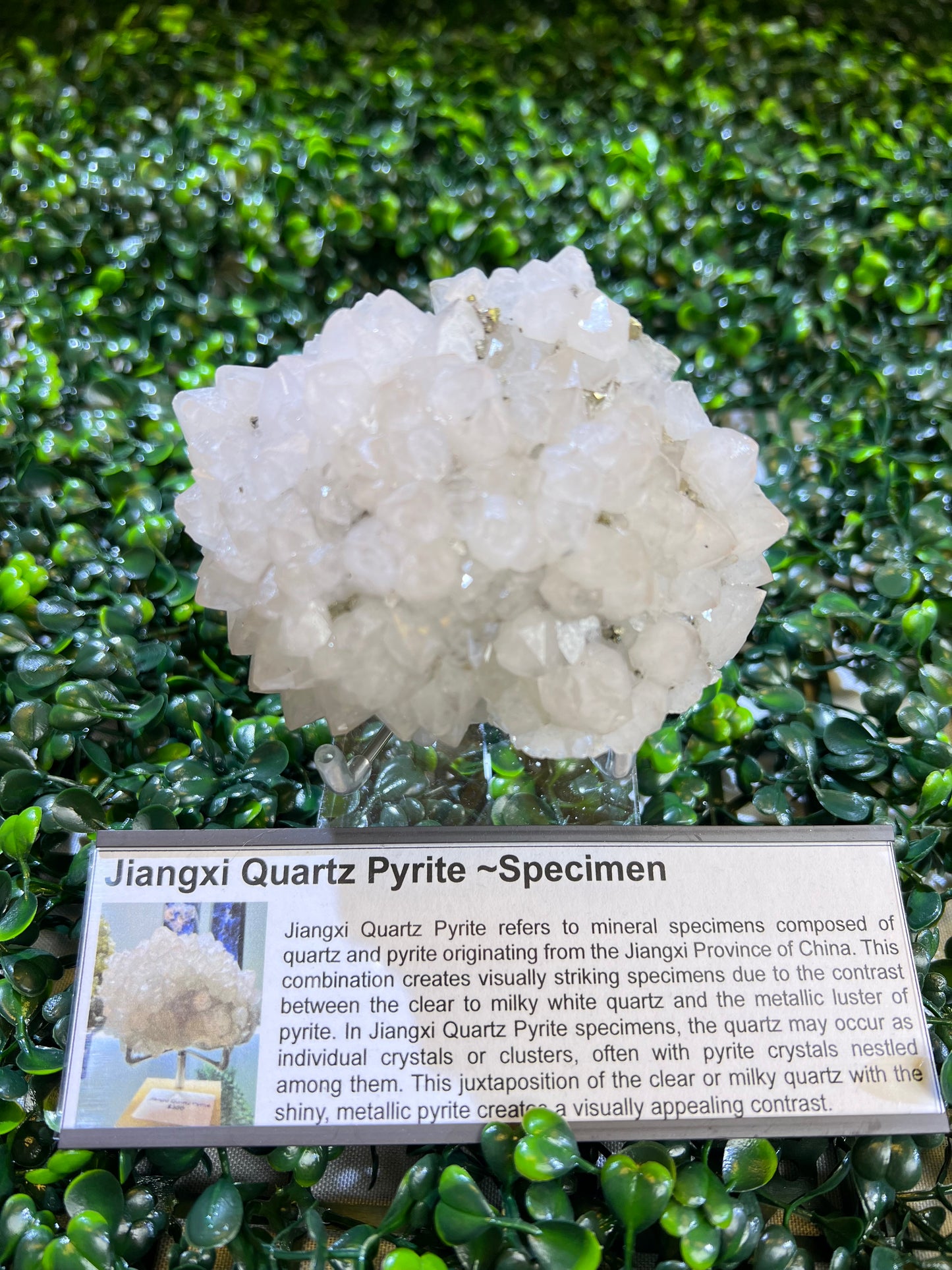 Jiangxi Quartz Pyrite Specimen